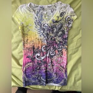 Multicolor Graphic Women's Top